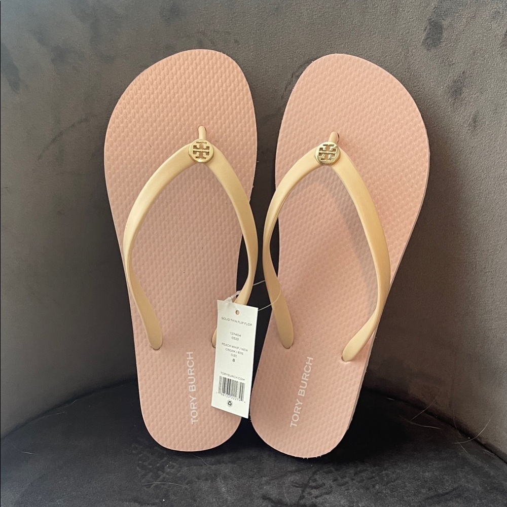 Tory Burch Blush and Cream Sandals